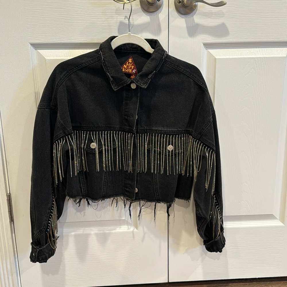 Cropped Denim Jacket - image 1